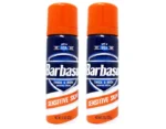 Barbasol Sensitive Skin Thick & Rich Shaving Cream for Men, Travel 2oz (2 Pack)