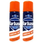 Barbasol Sensitive Skin Thick & Rich Shaving Cream for Men, Travel 2oz (2 Pack)