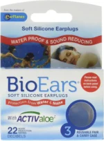 Bioears Soft Silicone Earplugs For Noise Reduction 3 pairs (6 Pack)