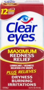 Clear Eyes Maximum Redness Eye Relief Lubricant Eye Drops 0.5 Floz (12 Pack) - Image 2