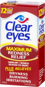 Clear Eyes Maximum Redness Eye Relief Lubricant Eye Drops 0.5 Floz (12 Pack) - Image 4