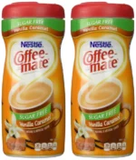 Coffee Mate Coffee Creamer Powder, Sugar-Free Vanilla Caramel 10.2oz (2 Pack)