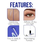 DUO Quick-Set Clear False Strip Lash Adhesive, Dries invisibly, 0.18oz - Image 3