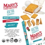 Mary's Gone Crackers Organic Sea Salt Real Thin Crackers, 5 oz (24 Pack) - Image 4