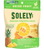 Solely Usda Organic Pineapple Rings Dried Fruit, Non-GMO, 3.5oz (6 Pack)